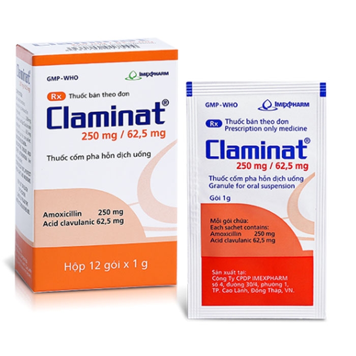 [T06380] Claminat 250mg/62.5mg Imexpharm (H/12gói/1g) Date 11/2026
