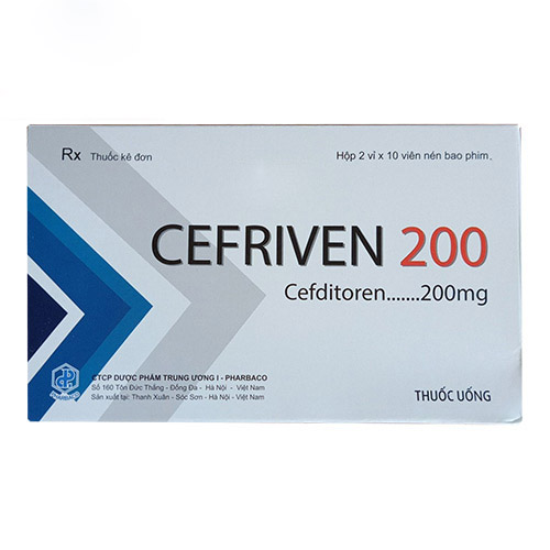 [T06684] Cefriven Cefditoren 200mg TW1 Pharbaco (H/20v) 