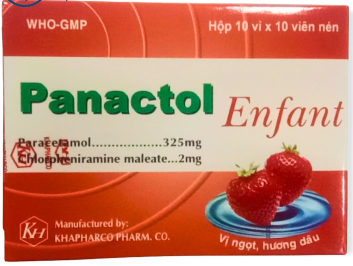 [T06765] Panactol enfant paracetamol 325mg Khánh Hòa (H/100v)