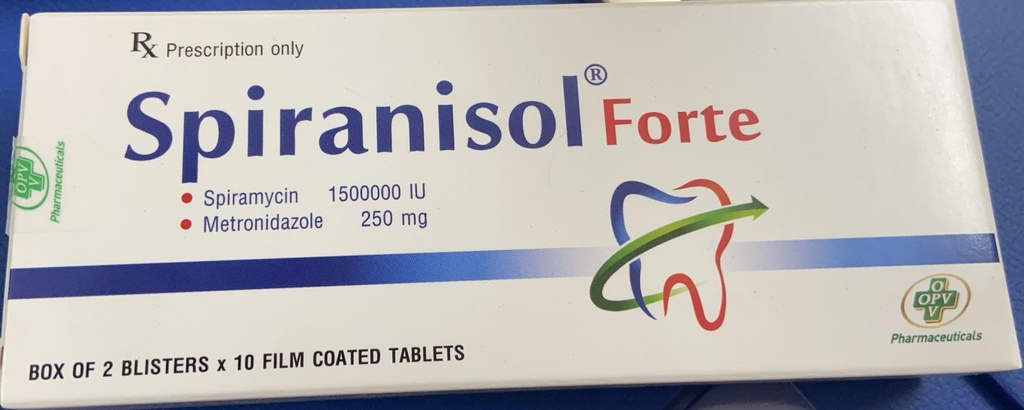 [T06789] Spiranisol Forte spiramycin 1500000IU OPV (H/20v) Date 08/2026