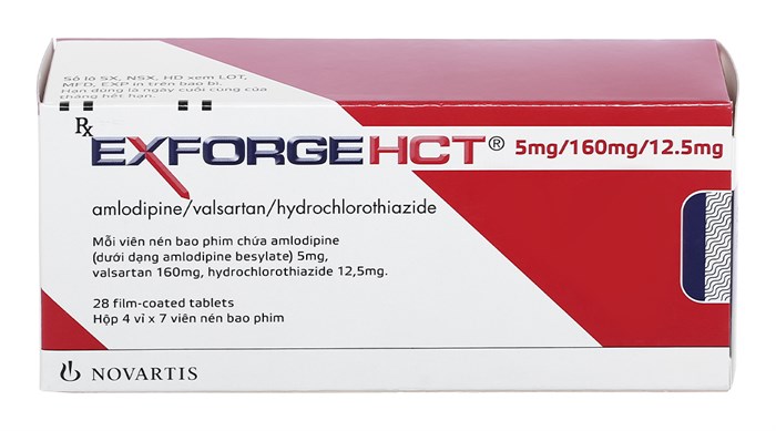 [T06973] Exforge HCT 5mg/160mg/12.5mg Novartis (H/28v) Date 04/2027