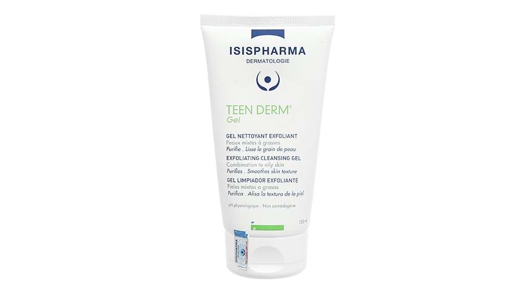 [T07036] Teen Derm Gel rửa mặt giảm nhờn ngừa mụn Isispharma Pháp (Tuýp/150ml)