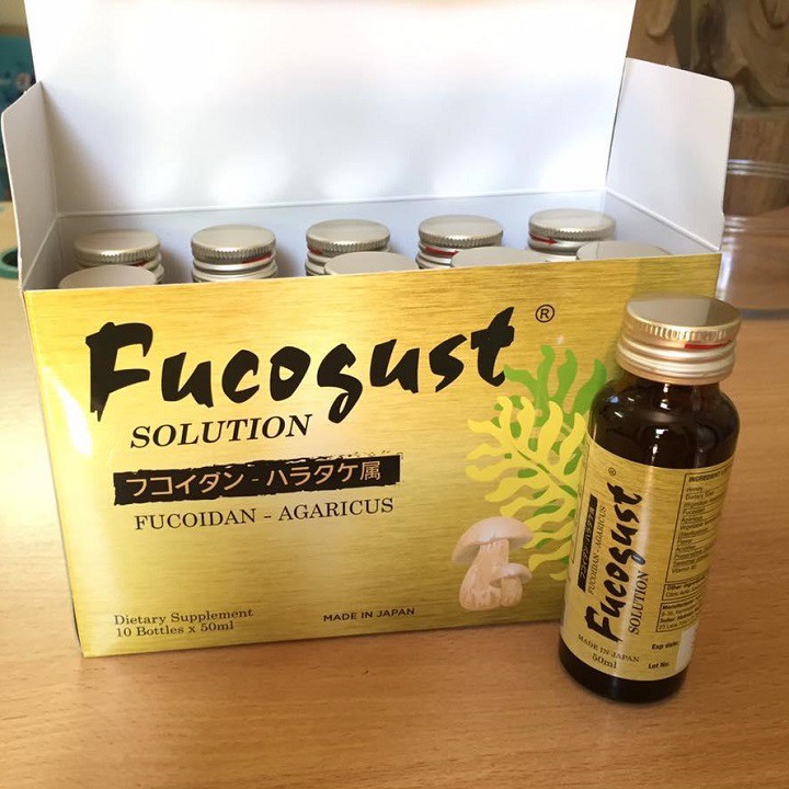 [T07131] Fucogust solution fucoidan - agaricus Nhật Bản (H/10lọ/50ml) Date 11/2027