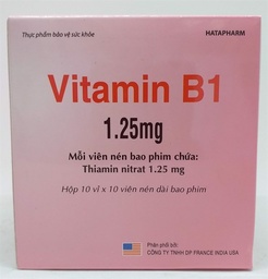 [T07196] Vitamin B1 thiamin nitrat 1.25mg Hà Tây (H/100v)