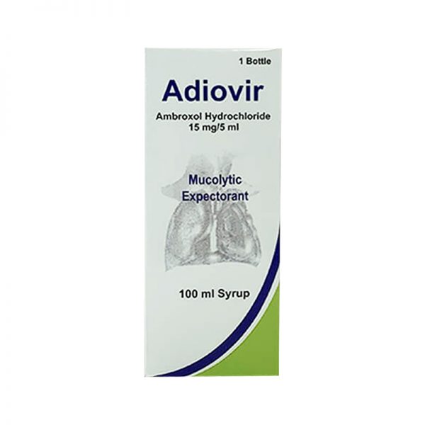 [T07297] Adiovir ambroxol hydrochloride 15mg/5ml Băng la đét (Lọ/100ml)  Date 05/2026