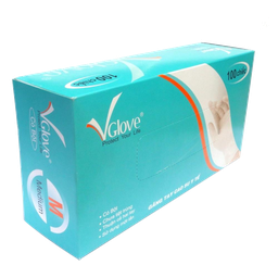 [T07473] Găng tay cao su y tế không bột VGlove size M (H/100c)