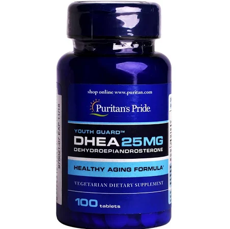 [T07538] Viên uống DHEA 25mg Puritan's Pride Mỹ (Lọ/100v) 