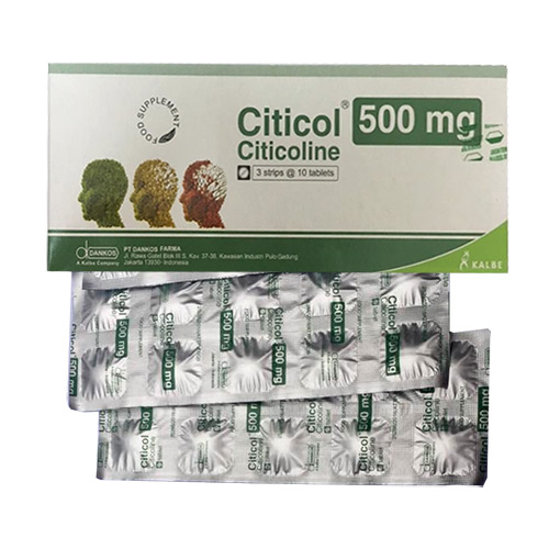 [T07547] Citicol citicoline 500mg Indonesia (H/30v) 