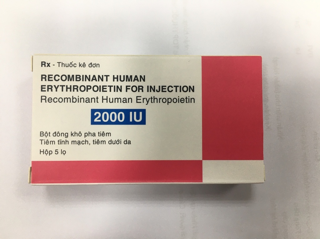 [T07746] Recombinant Human Erythropoietin 2000IU (H/5lọ) Date 04/2026