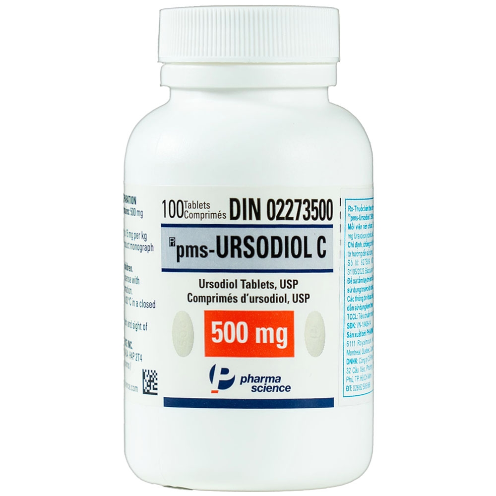 [T07824] pms - URSODIOL C Ursodeoxycholic acid 500mg Canada (Lọ/100v)