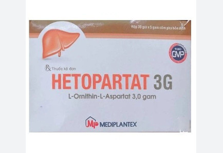 [T07825] Hetopartat L-ornithine-L-aspartate 3g Mediplantex (H/30gói/5g) Date 12/2026