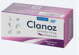 [T08034] Clanoz loratadin 10mg kháng dị ứng DHG (H/20v) 