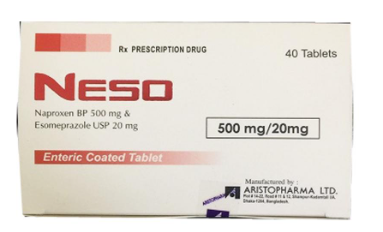 [T08243] Neso 500mg/20mg Aristopharma (H/40v) Date 08/2026