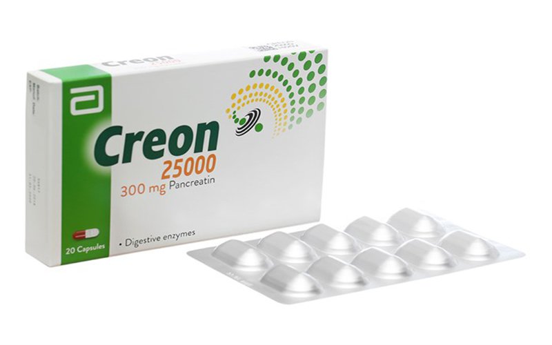 [T08480] Creon 25000 Pancreatin 300mg Abbott (H/20v) 