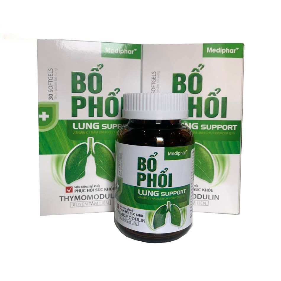 [T08689] Bổ Phổi Lung Support Mediphar (Lọ/30v) 