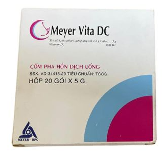 [T08762] Meyer Vita DC Điều trị và phòng ngừa thiếu vitamin D và canxi (H/20gói/5g)