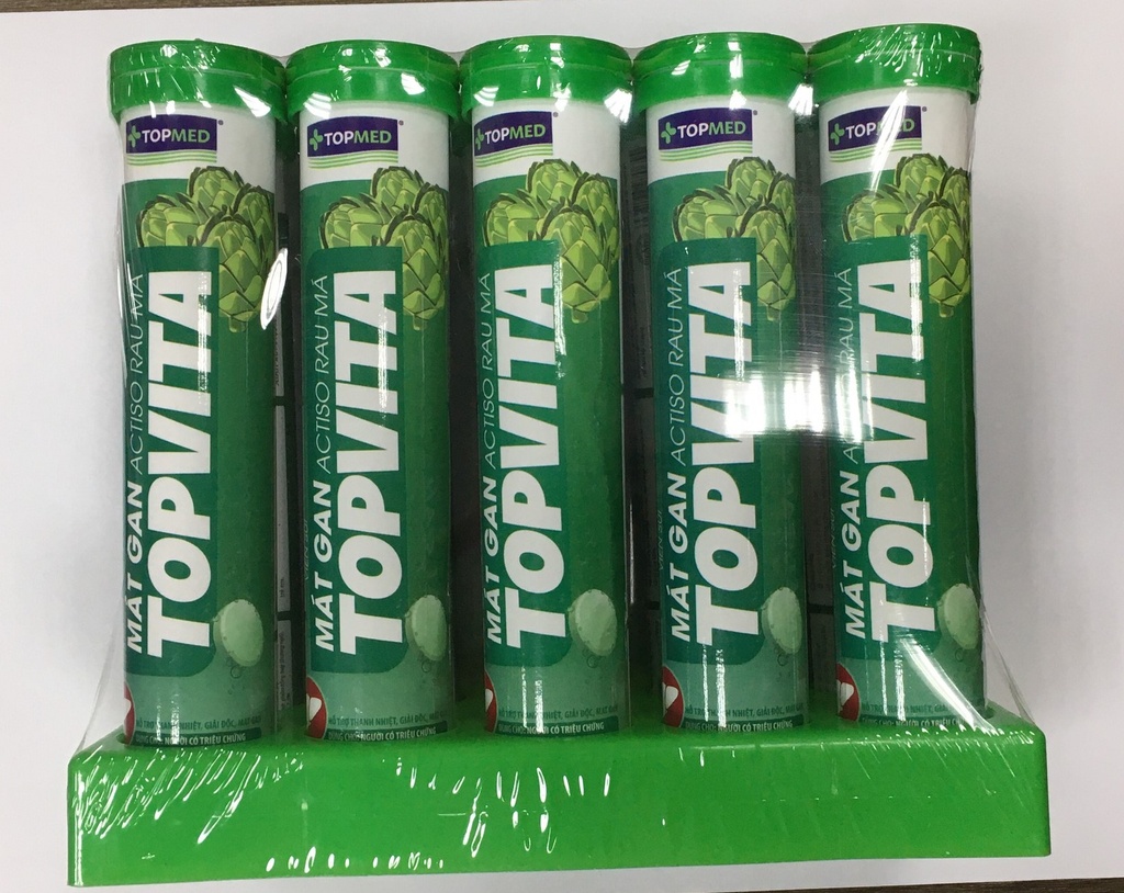 [T08824] Topvita mát gan actiso rau má Topmed (Cọc/10tuýp/20v) date 05/2026