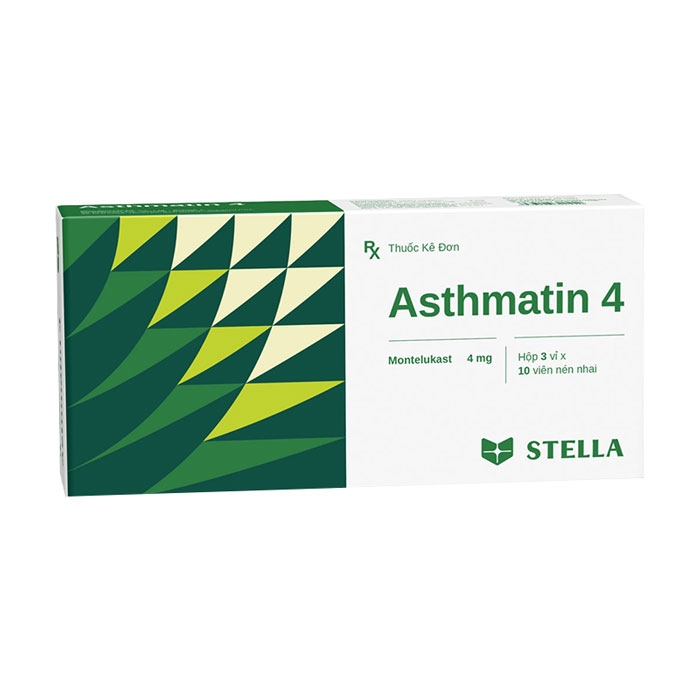 [T09488] Asthmatin Montelukas 4mg viên nén Stella (H/30v) date 12/2027