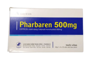 [T09611] Pharbaren Cefprozil 500mg TW1 Pharbaco (H/10v) date 12/2026