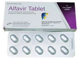 [T09937] Alfavir Tenofovir Alafenamaid Fumarat 28.0mg Bangladesh(H/10v) 