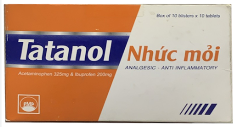 [T09945] Tatanol nhức mỏi Acetaminophen 325mg PMP (H/100v) 