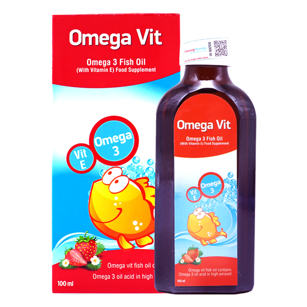 [T10164] Omega Vit Omega 3 Fish Oil (Lọ/100ml) Màu Đỏ 