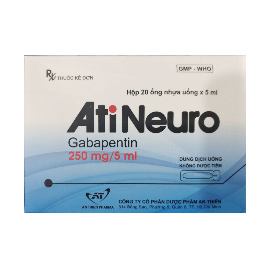[T10440] AtiNeuro Gabapentin 250mg/5ml An Thiên (H/20ống/5ml) 