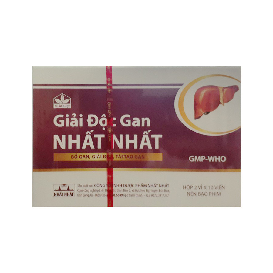 [T10496] Giải độc gan Nhất Nhất (H/20v) Date 06/2026