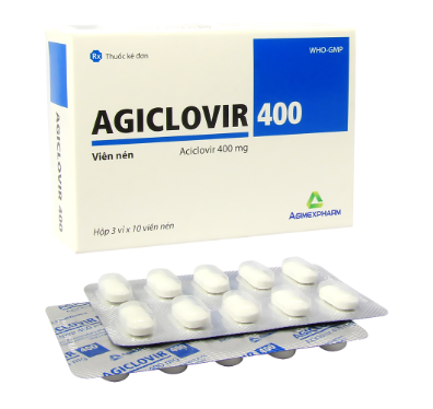 [T10502] Agiclovir 400mg Agimexpharm (H/30v) Date 09/2026