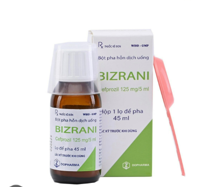 [T10555] Bizrani cefprozil 125mg/5ml Dopharma (Lọ/45ml) Date 12/2027