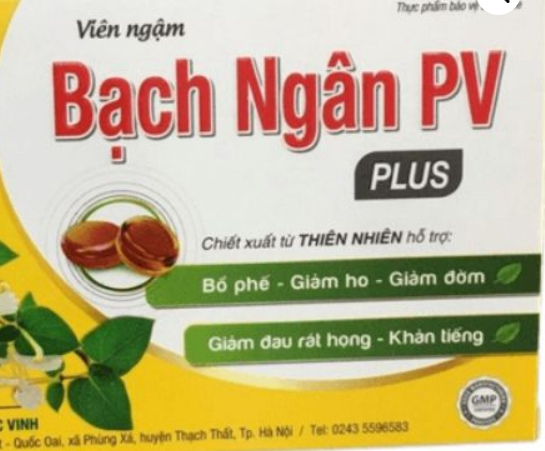 [T11153] Viên Ngậm Bạch Ngân PV Plus (H/20v) Date 12/2026