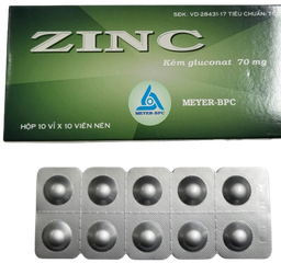 [T12218] Zinc Kẽm Gluconat 70mg Meyer BPC (H/100v)