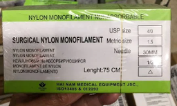 [T12681] Chỉ khâu phẫu thuật Nylon Hải Nam size 4/0 (H/12c)