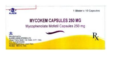 [T12864] Mycokem Mycophenolate 250mg Alkem (H/10viên)