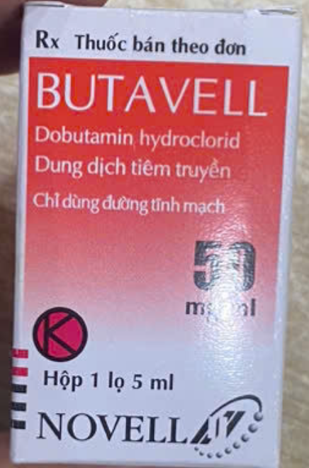 [T13734] Butavell Dobutamine Hydrochlorid 50mg/ml Novell (H/1 lọ/5ml) Date 11/2025