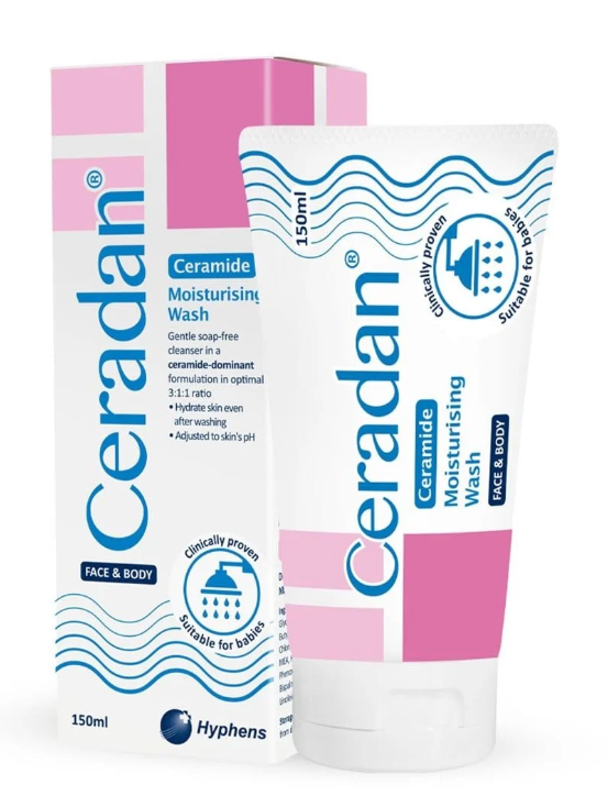 [T13800] Sữa tắm  Ceradan Ceramide Moisturing Wash Face And Body (Tuýp/150ml)