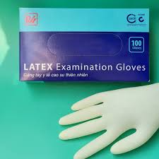 [T13834] Găng tay y tế Latex Examination có bột size L Duy Hàng (H/100c)