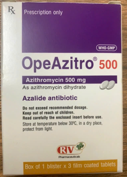 [T13891] OpeAzitro Azithromycin 500mg OPV (H/3v) Date 02/2027