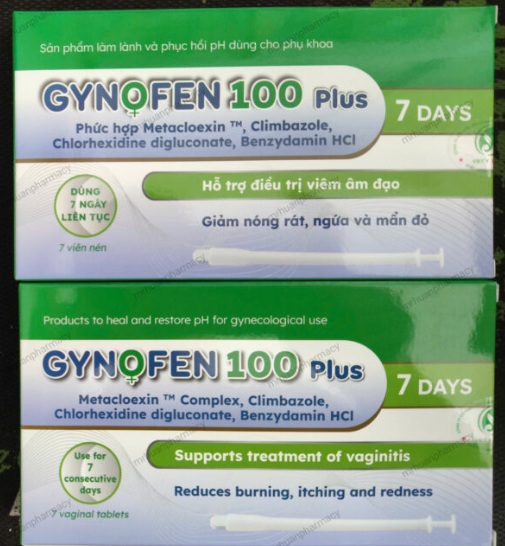 [T14053] Gynofen 100 Plus Viên Đặt Phụ Khoa MONAPHARM (H/7v)