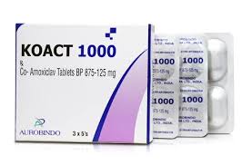 [T14158] Koact 1000 Co-amoxiclav BP 875-125mg Aurobindo (H/15v)
