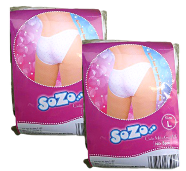 [T14159] Quần lót giấy can đũng vải Sozo size L (Túi/5c)