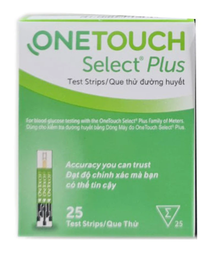 [T14171] Que thử đường huyết Onetouch Select Plus Lifescan (H/25que) Date 10/2027