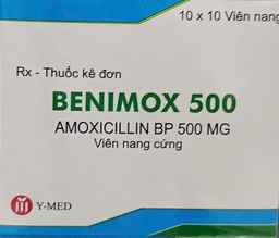 [T14469] Benimox Amoxicillin 500mg Ấn Độ (H/100v) Date 12/2026