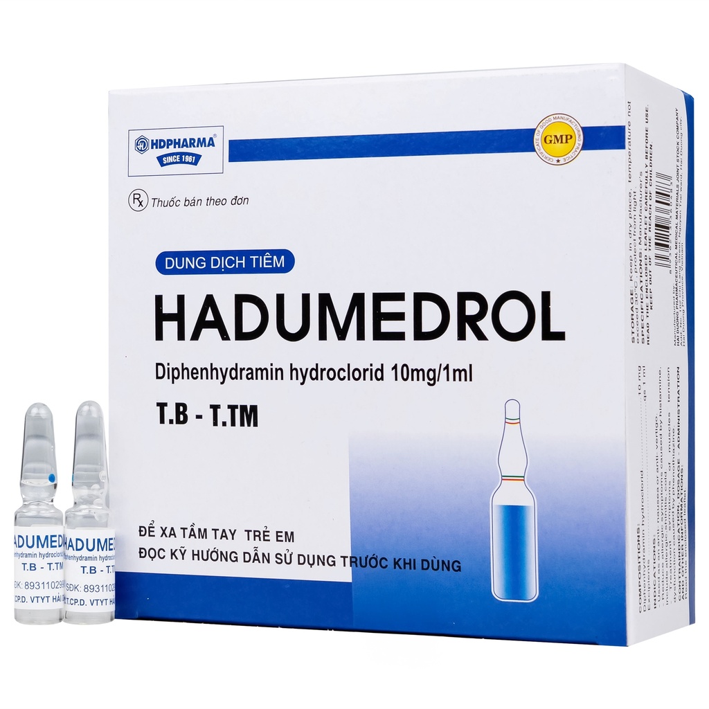 [T14636] Hadumedrol Dimedrol 10mg/1ml Hải Dương (H/100o/1ml) 