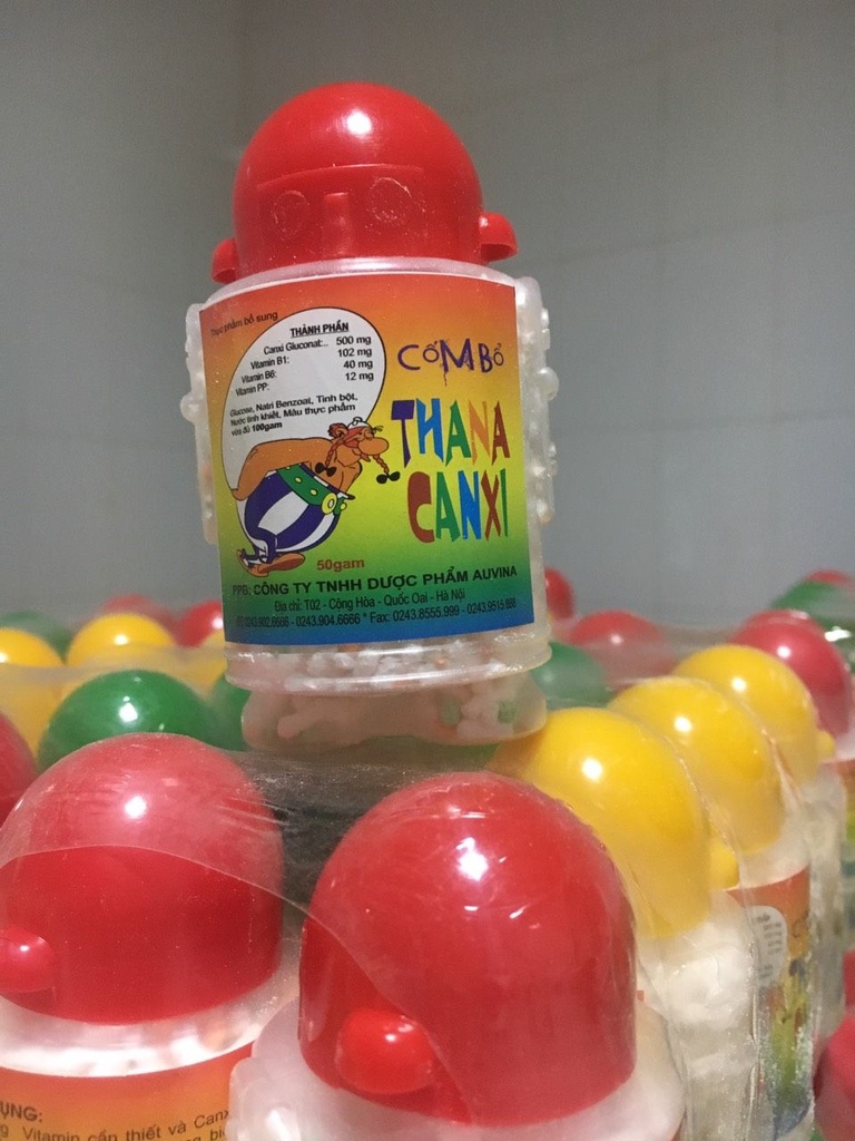 [T14769] Cốm bổ Thana Canxi Auvina (Cọc/10 lọ/40g)
