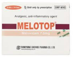[T14878] Melotop Meloxicam 7,5mg Shinpoog Daewoo (H/100v)