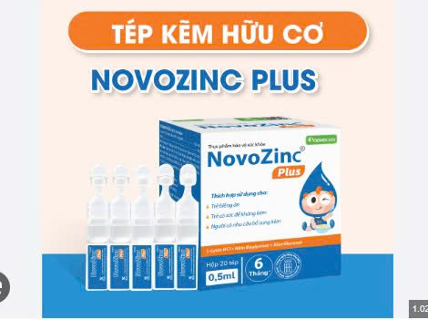 [T14907] NovoZinc Tép kẽm hữu cơ Novocare (H/20o/0.5ml)