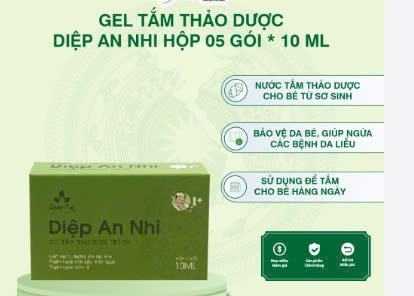 [T14909] Gel tắm Diệp An Nhi Dược Khoa (H/5g/10ml) date 08/2026