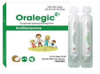 [T14917] Oralegic fexofenadin 60mg/10ml CPC1 HN (H/2vỉ/5ống/10ml) xanh lá 