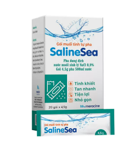 [T14946] Gói Muối Tinh Tự Pha SalineSea  Sodium Choloride Meracine (H/20gói/4,5g)